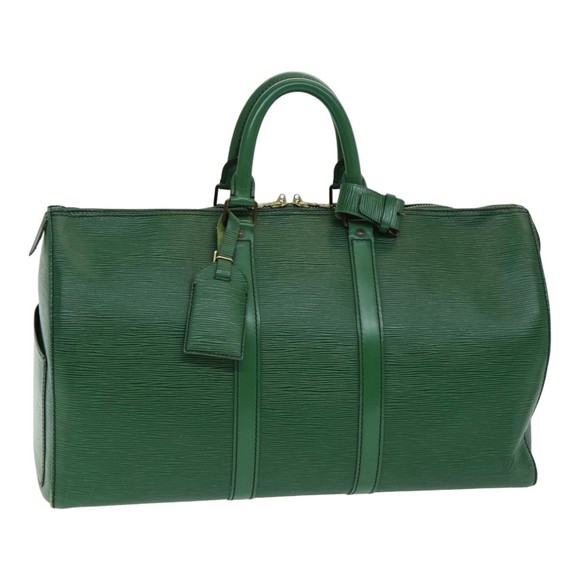 LOUIS VUITTON Epi Keepall 45 Boston Bag Green M42974 LV Auth 85192 - Picture 1 of 16